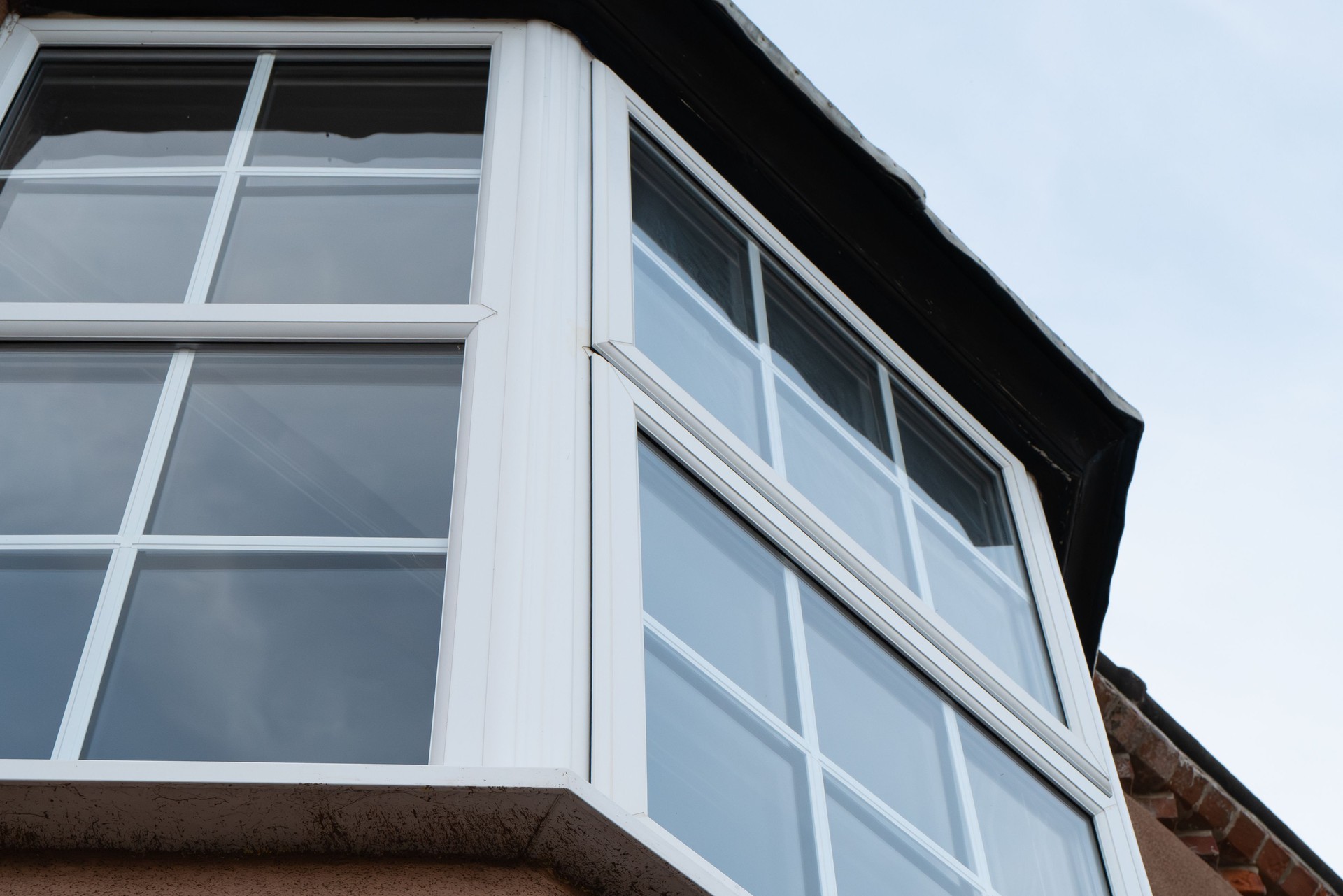 Abstract view of newly installed double glazed windows.